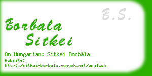 borbala sitkei business card
